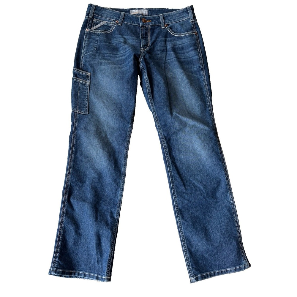 Ariat Rebar Womens Jeans 31R Straight Leg Mid Rise Denim Work Pants